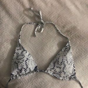 Zaful snakeskin leopard Bikini Top